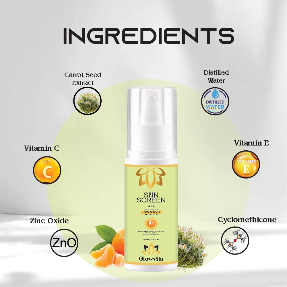 Glowvita SPF 50 Oil-Free Sunscreen Gel