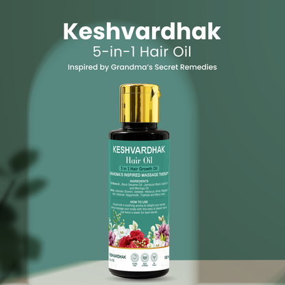 Keshvardhak 5-in-1 Herbal Hair Growth Oil