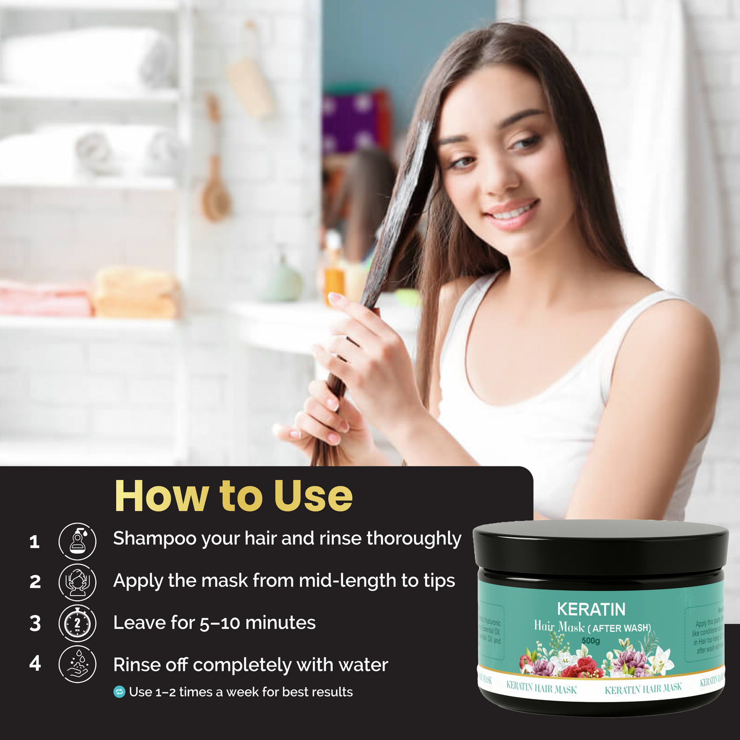 Glowvita Keratin Damage-Repair After Wash Hair Mask