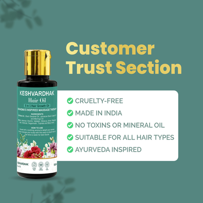 Keshvardhak 5-in-1 Herbal Hair Growth Oil