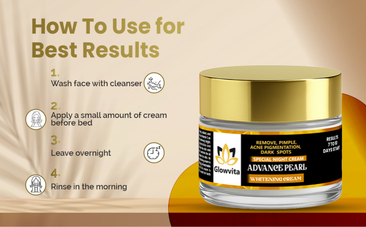 Glowvita Advance Pearl Night Whitening Cream