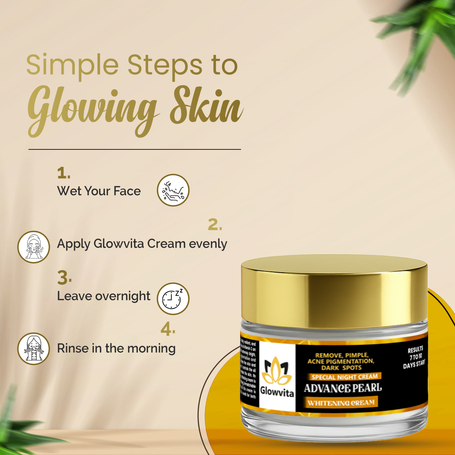Glowvita Advance Pearl Night Whitening Cream